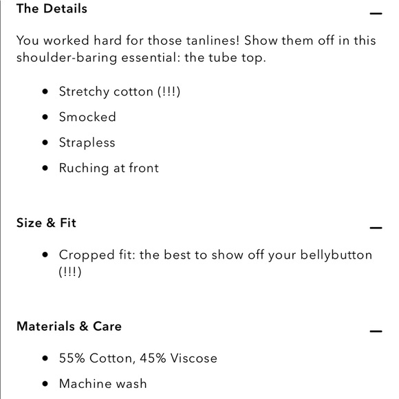 NWT Smocked Aerie Tube top - Picture 5 of 5